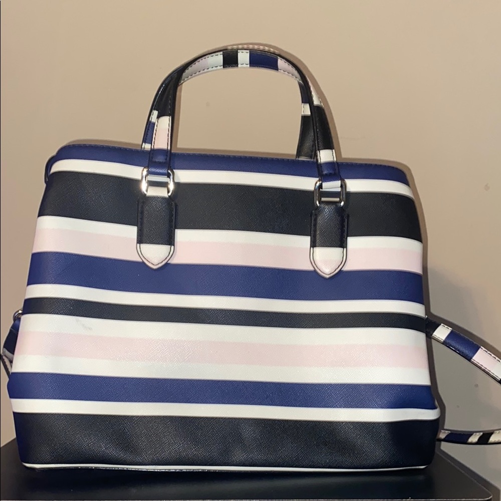Kate Spade Black and Blue Striped Women's Bag GUC - Picture 2 of 8